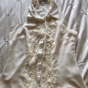White Forever 21 lace top